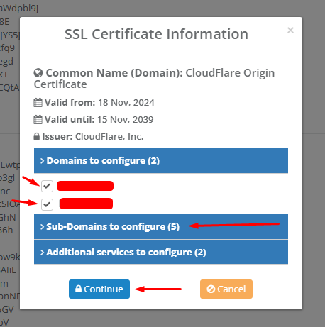 Configurar el Certificado SSL