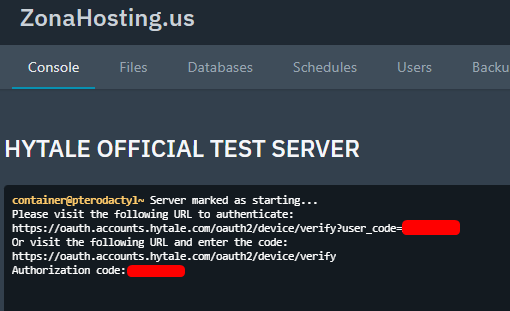First server boot hytale