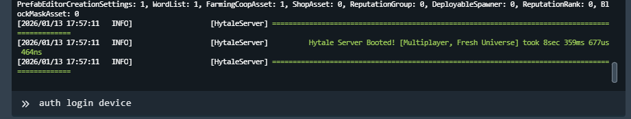 Auth login hytale